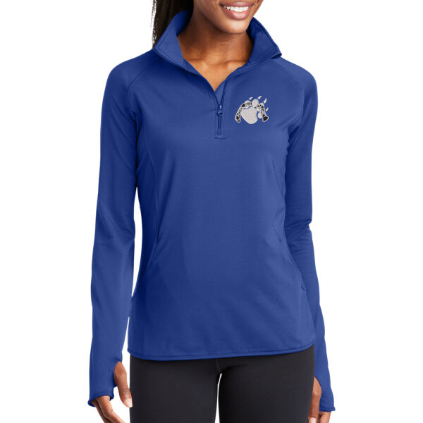Sport-Tek® Ladies Sport-Wick® Stretch 1/2-Zip Pullover - Embroidered Logo Thumbnail