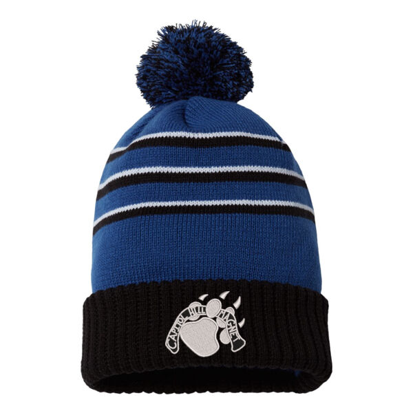 Richardson - Stripe Pom Cuffed Beanie - Embroidered Logo Thumbnail