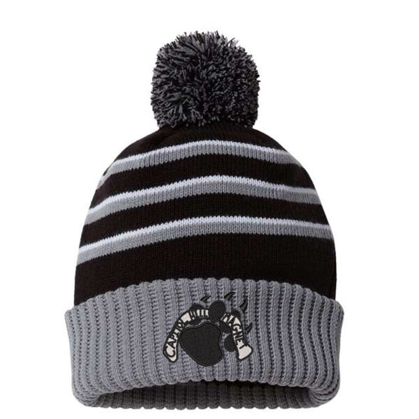 Richardson - Stripe Pom Cuffed Beanie - Embroidered Logo Thumbnail