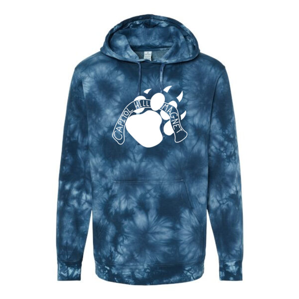 Independent Trading Co. - Midweight Tie-Dyed Hooded Sweatshirt - Printed Logo Thumbnail